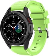 Strap-it Watch 4 & Watch 5 bandje - Samsung Galaxy Watch 4 Classic 46mm siliconen bandje - lichtgroen - Geschikt voor Samsung Galaxy Watch 5 Pro – 44mm – 40mm & Galaxy Watch 4 40mm