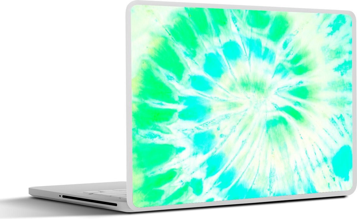 Afbeelding van product SleevesAndCases  Laptop sticker - 15.6 inch - Tie dye - Groen - Verf