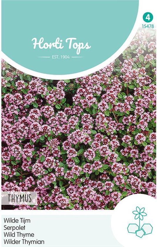 Hortitops bloemzaad - Thymus - Wilde Tijm Purperrood