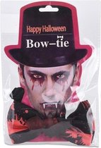 vlinderdas Halloween vleermuis polyester zwart/rood