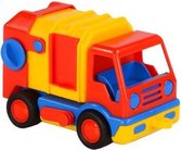 vuilniswagen 19 cm rood/geel
