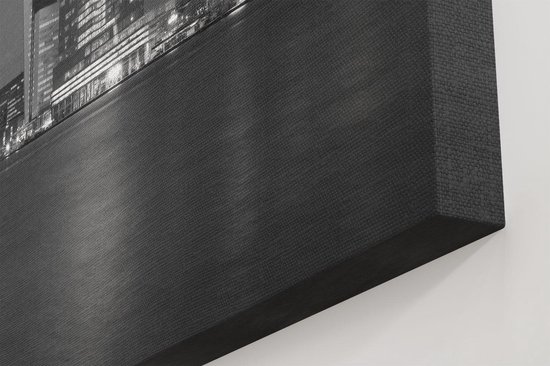 Artaza - Toile Peinture - Rotterdam Skyline - Zwart Wit - 120x40 - Groot - Photo Sur Toile - Impression Sur Toile