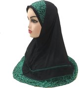 Luipaard Zwaart hoofddoek, mooie hijab.