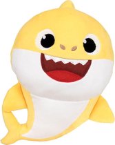 Baby Shark Knuffel - Baby Shark Pluche - Met Geluid - 29cm - Geel