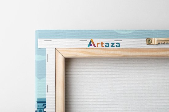 Artaza Canvas Schilderij Skyline Van Parijs - Abstract - 30x40 - Klein - Foto Op Canvas - Canvas Print