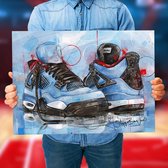 Air Jordan 4 Travis Scott cactus jack print (70x50cm)