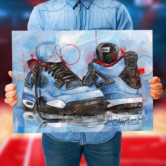 Nike air Jordan 4 Travis Scott cactus jack print (70x50cm)