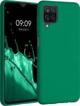 kwmobile telefoonhoesje voor Samsung Galaxy A12 - Hoesje voor smartphone - Back cover in smaragdgroen