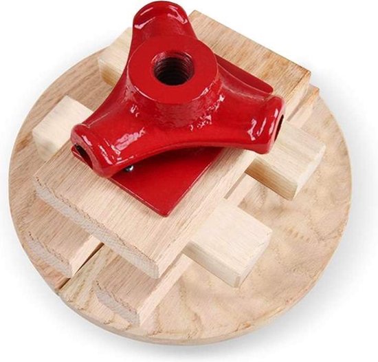 Froadp Mobiele Wijnpers Set incl. 18L Sappers Eiken Fruitpers 7L Roestvrijstalen Fruitmolen Snijpers Appelpers Bietenmolen Home Brewing Tools Handpersen voor Fruitwijnen Vruchtensappen Appelsap