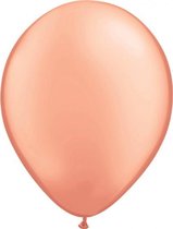 ballonnen 13 cm latex ros√© goud 100 stuks