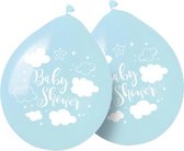 ballonnen babyshower 30 cm latex blauw 8 stuks