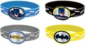 armbanden Batman blauw/zwart/zilver/geel 4 stuks