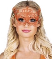 oogmasker kant oranje dames