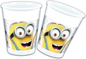 feestbekertjes Minions 200 ml wit/geel 8 stuks