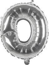 ballon letter O zilver 36 cm