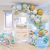 Sellaio Ballonnenboog – Mint - Ballonnen verjaardag – Versiering- Babyshower – Inclusief strip en pomp – Complete set – 124 ballonnen