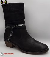 Helioform dames kortlaarsje, H243 zwart nubuck, Maat 38