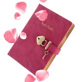 Victoria's Journals - Dagboek met Slot en Sleutel - Hush-Hush My Secret Diary w/ Heart Lock - Premium Vegan Leer Dagboek -  Hardcover - 320 Pagina's Premium Papier -  13 x 18 cm (Felroze)