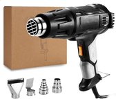 Optiontool® Geavanceerde Heteluchtpistool 2 Standen - Hete Lucht - Heat Gun - Verfafbrander - Verstelbare Temperaturen - 2000W - Met 4 Nozzles