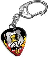 Plectrum sleutelhanger Beer Rocks!