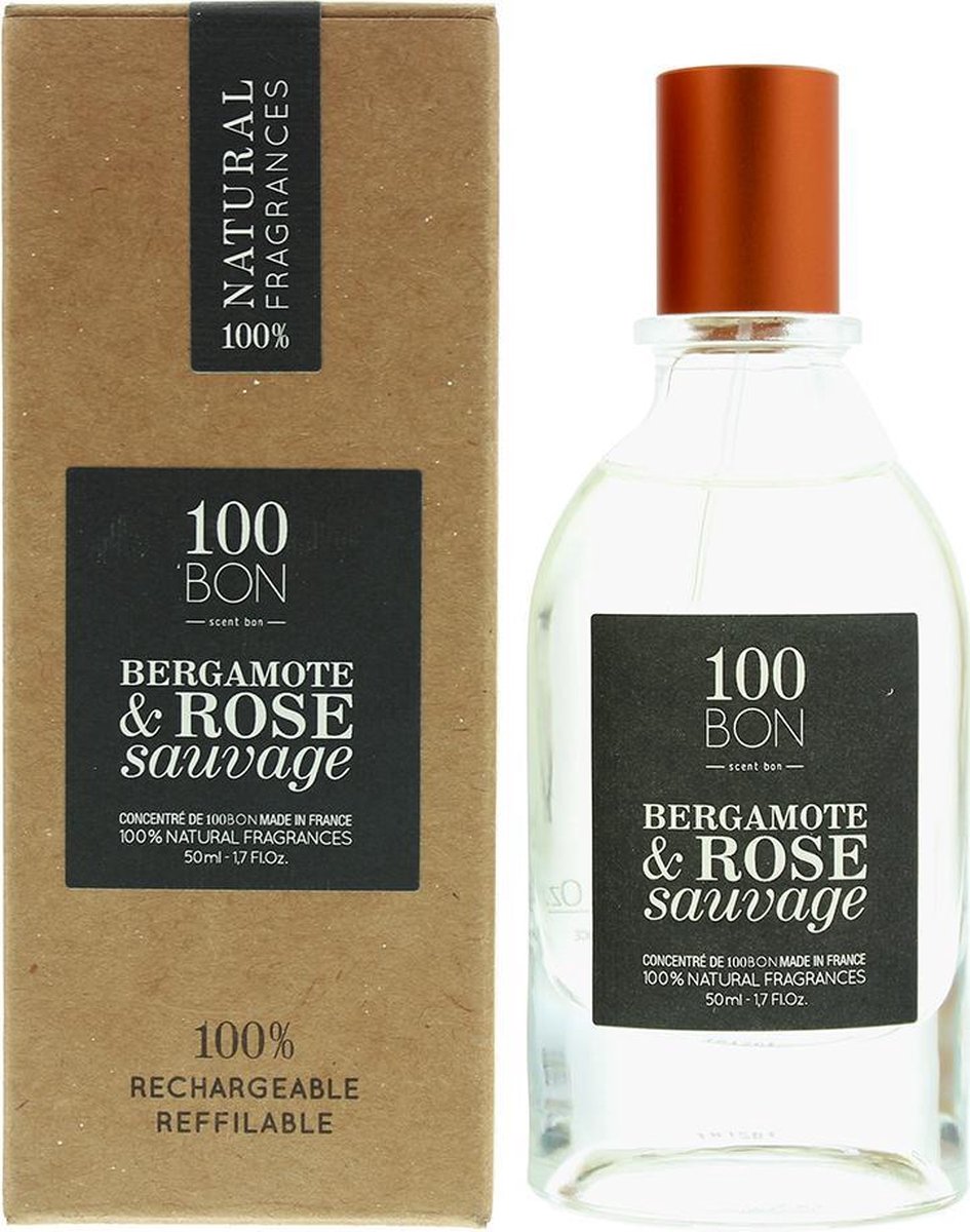 100 Bon Bergamote & Rose Sauvage Concentree De Parfum Spray (unisex Refillable) 50 Ml For Men