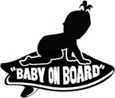 Baby On Board (wit) (20x15cm) Plank Meisje