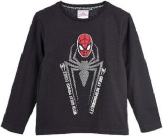 Marvel - Spider-Man - chemise à manches longues - 100% coton jersey - Grijs - taille 104