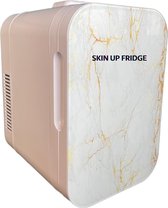 Skin up fridge- Skincare fridge - Mini fridge - Makeup - Organizer- 8L- WHITE MARBLE