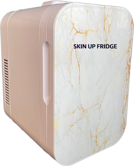 Koelkast: Skin up fridge- Skincare fridge - Mini fridge - Makeup - Organizer- 8L- WHITE MARBLE, van het merk 