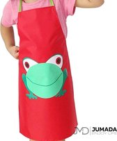 Jumada's Kikker Keuken Schort Voor Kind - Kookschort Kinderen - Keukenschortje - Rood