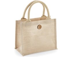 Westford Mill Juco Mini Gift Bag WM441 - Natural - 26 x 22 x 14 cm