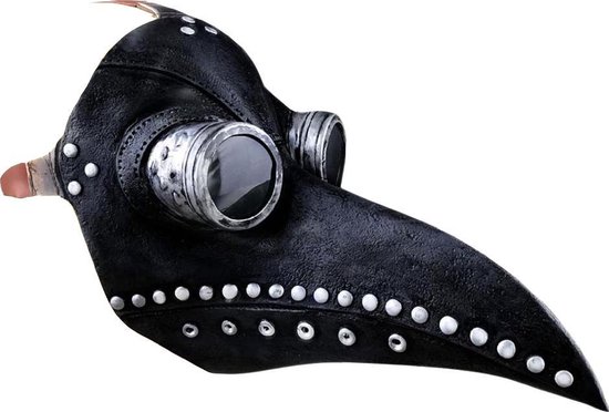 kleding Besluit pastel Snavel masker (Pest dokter) zwart-grijs | bol.com