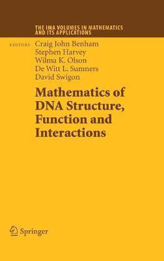 Mathematics of DNA Structure, Function and Interactions | 9781441906694 ...