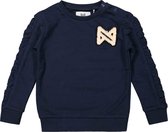 Koko Noko meisjes sweater met pailletjes logo Navy