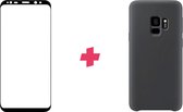 Bundel: Samsung Galaxy S9 Plus screenprotector + zwart Siliconen hoesje