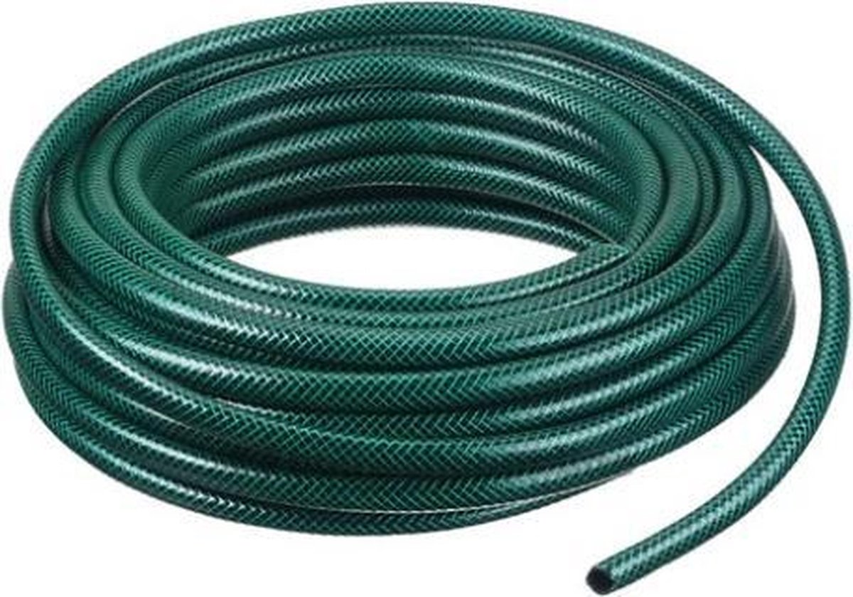 Alfaflex tuinslang - flexibele - PVC - persslang - met geweven polyester versteviging - diam. 12 -5 x 16 -5 mm - kleur groen - PN10 - rol = 50 mtr.