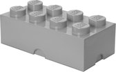 LEGO Brick 8 Opbergbox - Grijs - 12 L - 50x25x18 cm - Kunststof