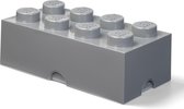 LEGO Brick 8 Opbergbox - Donker Grijs - 12 L - 50x25x18 cm - Kunststof