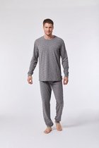 Woody pyjama jongens/heren - grijs - wasbeer - 212-1-PZL-Z/924 - maat XL