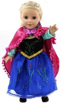 Dolldreams | Prinses Anna jurkje met cape voor poppen met lengte 40-45 cm. Poppenkleertjes voor meisjes pop geschikt voor baby born