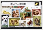 Babydieren – Luxe postzegel pakket (A6 formaat) : collectie van verschillende postzegels van babydieren – kan als ansichtkaart in een A6  envelop - authentiek cadeau - kado - gesch