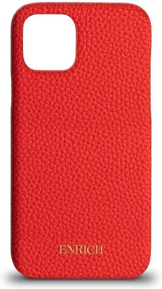 iPhone 12 Pro hoesje Red Carpet - Rood Leer - Telefoonhoesje - Back Cover - Phone case