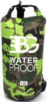 BG® waterdichte tas 10L - Suppen - Groen - Drybag - Suptas - Sup - Dry sack - Outdoor rugzak - Boottas - Zeiltas - strandtas - waterproof