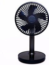 Koelte&Zo Tafelventilator Blauw – USB Ventilator – Extra Stil – Aircooler – Lichtgewicht – LED Nachtlampje