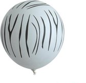 10 x Witte ballonnen | Zebra print | Jungle print | Jungle feest | Jungle party | Thema feest