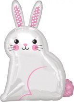 ballon Bunny 55 cm folie wit