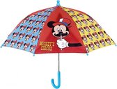 paraplu Mickey Mouse 56 x 66 cm rood/blauw
