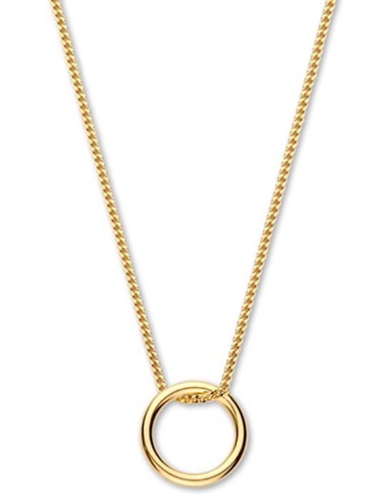 Magnifique Collier Plaqué Or avec Pendentif Cercle