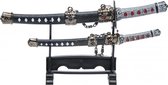 samurai-zwaard jongens 24 cm zwart 3-delig
