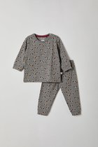 Woody pyjama baby jongens - grijs met wasbeer all-over print - wasbeer - 212-3-PZL-Z/924 - maat 80